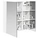 Mobiletto per specchio da bagno Bianco 63,5 x 15,5 x 70 cm - Foto miniatura 3