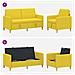 Set di Divani con Storage 2 pcs Giallo Chiaro Poliestere - Foto miniatura 4