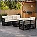 Set Divano da Giardino 6 pz Nero polyrattan - Foto miniatura 2
