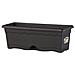 Fioriera Rettangolare Plastiken - 50 X 20 Cm Con Vassoio - Antracite - Foto miniatura 1