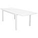 Set Tavolo Giardino Allungabile Rettangolare 160/240 X 90 Con 6 Sedie In Alluminio Bianco Da Esterno - Foto miniatura 2