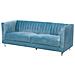 Divano 3 Posti In Tessuto Vellutato Azzurro Arvika - Foto miniatura 3