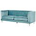 Divano 3 Posti In Tessuto Vellutato Azzurro Arvika - Foto miniatura 28