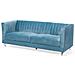 Divano 3 Posti In Tessuto Vellutato Azzurro Arvika - Foto miniatura 21