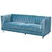 Divano 3 Posti In Tessuto Vellutato Azzurro Arvika - Foto miniatura 17