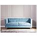 Divano 3 Posti In Tessuto Vellutato Azzurro Arvika - Foto miniatura 8