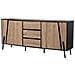Credenza Buffet In Color Legno E Nero Blackpool - Foto miniatura 7