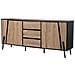 Credenza Buffet In Color Legno E Nero Blackpool - Foto miniatura 6