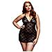 Curvy - Baci - Babydoll Pizzo Nero Queen Size - Foto miniatura 1