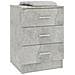 Comodini 2 pz Grigio Cemento 38x35x56 cm in Legno Multistrato - Foto miniatura 3
