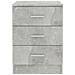Comodini 2 pz Grigio Cemento 38x35x56 cm in Legno Multistrato - Foto miniatura 4