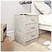 Comodini 2 pz Grigio Cemento 38x35x56 cm in Legno Multistrato - Foto miniatura 1