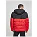 Hooded 2-tone Puffer Jacket Urban Classics - Rosso-nero L - Foto miniatura 2
