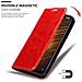 Custodia Compatibile Con Xiaomi Pocophone F1 In Rosso Mela - Coperchio Protettiva Con Chiusura Magnetica, Funzione Stand E Tasca Per Le Carte - Foto miniatura 6