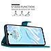 Custodia Compatibile Con Huawei P30 In Blu Fiore - Coperchio Protettivo In Design Floreale Con Chiusura Magnetica, Funzione Stand E Slot Per Carte - Foto miniatura 3