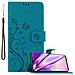 Custodia Compatibile Con Huawei P30 In Blu Fiore - Coperchio Protettivo In Design Floreale Con Chiusura Magnetica, Funzione Stand E Slot Per Carte - Foto miniatura 4