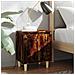 Comodino con Gambe in Legno Massello Rovere Fumo 40x35x50 cm - Foto miniatura 1