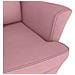 Sedia a Dondolo con Gambe in Massello di Hevea Rosa in Velluto - Foto miniatura 6