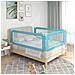 Sponda Letto di Sicurezza per Bambini Blu 90x25 cm in Tessuto - Foto miniatura 1