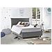Letto Piazza E Mezza Creta, Letto Contenitore Con Rivestimento In Tessuto, 100% Made In Italy, Apertura Frontale, Con Materasso Cm 120x190 Incluso, Grigio - Foto miniatura 1