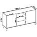 Credenza Rainier, Buffet Da Soggiorno, Madia Da Salotto Moderna A 2 Ante, 155x43h75 Cm, Bianco E Rovere - Foto miniatura 3