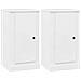 Credenze 2 Pz Bianco Lucido 37,5x35,5x67,5 Cm Legno Multistrato - Foto miniatura 2