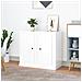 Credenze 2 Pz Bianco Lucido 37,5x35,5x67,5 Cm Legno Multistrato - Foto miniatura 1