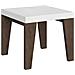 Tavolo Allungabile 90x90/246 Cm Naxy Mix Piano Bianco Frassino - Gambe Noce - Bianco Frassino /noce - Foto miniatura 1