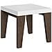 Tavolo Allungabile 90x90/246 Cm Naxy Mix Piano Bianco Frassino - Gambe Noce - Bianco Frassino /noce - Foto miniatura 5