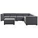 Divano Modulare 7 Posti Grigio Scuro E Nero Lato Destro Arezzo - Foto miniatura 4