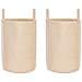 Set Di 2 Cestini Saryk Cotone Beige Chiaro - Foto miniatura 7
