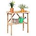 Tavolo Piante Con Ripiano 78x38x, 82,5cm Legno Massello Di Abete - Foto miniatura 1