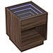Comodino Con Led Infinity Rovere Marrone 40x40x50 Cm - Foto miniatura 3