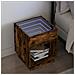 Comodino Con Led Infinity Rovere Marrone 40x40x50 Cm - Foto miniatura 1