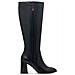 Black Comb Casual Closed Long Heeled Boot Stivali Pelle Scarpe Donna Nero Eu 40, 1-25544-43 098 - Foto miniatura 2