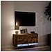 Mobile TV a Parete con Luci LED Rovere Fumo 80x31x35 cm - Foto miniatura 2