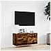 Mobile TV a Parete con Luci LED Rovere Fumo 80x31x35 cm - Foto miniatura 7