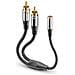 S-ACA004 cavo audio 0,25 m 2 x RCA 3.5mm Nero - Foto miniatura 1