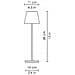 Lampada A Led Da Tavolo Poldina Pro Blu Avio Foglia Oro Craquelè Ricaricabile E Dimmerabile Con Batteria Fino A 12 Ore - Foto miniatura 1