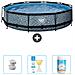 Piscina Fuori Terra - In Giro - 360x360x76 Cm - Grigio - Include Accessori Coordinati Cb85 - Foto miniatura 1