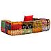 Lusso Casadino -  Pouf Modulare A 2 Posti In Tessuto Patchwork - Foto miniatura 3