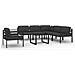 Lusso Casadino -  Set Divani Da Giardino 7 Pz Con Cuscini In Alluminio Antracite - Foto miniatura 1