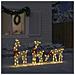 Decorazione Natalizia Renna 3 pz 90 LED Bianco Caldo - Foto miniatura 2