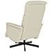 Poltrona Reclinabile con Poggiapiedi Crema in Similpelle - Foto miniatura 5