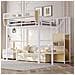 Letto A Soppalco 90x200cm, Con Scala Di Sicurezza E Vano Contenitore Flessibile, Letto In Metallo Per Adulti A Castello Per Bambini, Bianco - Foto miniatura 1