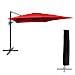 Ombrellone Quadrato Molokai 3x3m Rosso + Copertura - Foto miniatura 1