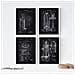 Set Di 4 Stampe Nero Confezione Con 4 Pale Reparto Di Brevetto Fuoco Impostare Manifesti Con E Scegli Il Colore Che Gradite Senza Cornice A4 - Foto miniatura 1