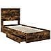 Letto con Contenitore Rovere fumé 90 x 190 cm Legno multistrato - Foto miniatura 5