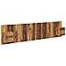 Testata con Comodino 3 pcs Legno vecchio Legno multistrato - Foto miniatura 1