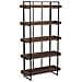 Scaffalatura In Legno E Metallo Con 5 Ripiani 90,5x34x177,5h Cm - Foto miniatura 1